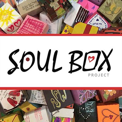 Soul Box Logo with Boxes in the Background