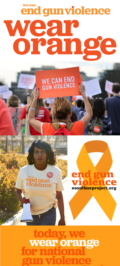 A collage of different Wear Orange Icons and photos